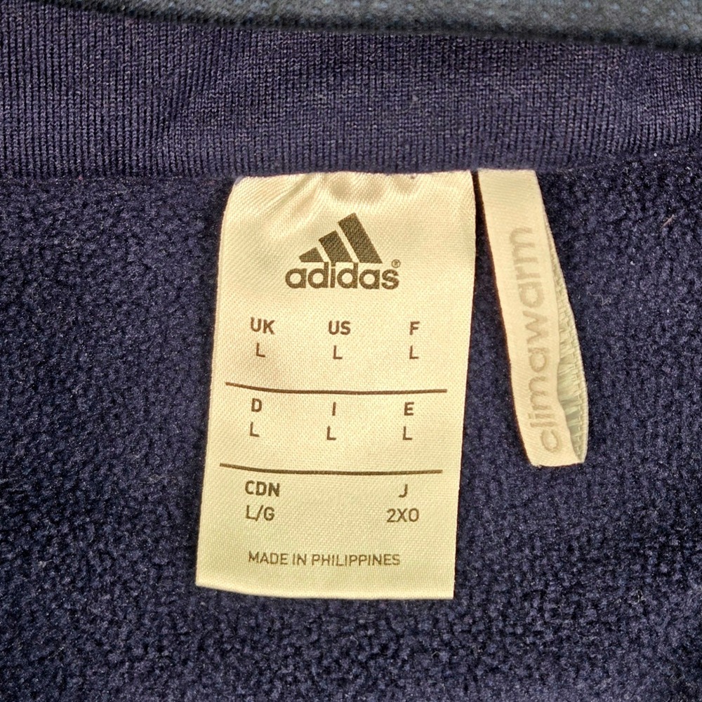 Adidas LA Galaxy Hoodie Mens Large Navy Blue Excellent Climawarm Quarter Zip MLS - Picture 5 of 16